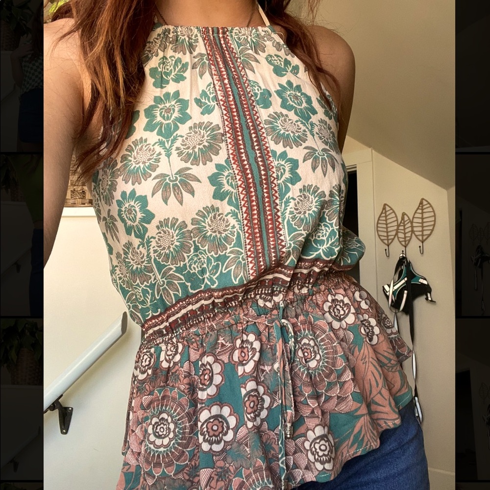 Floral/Boho Halter Top